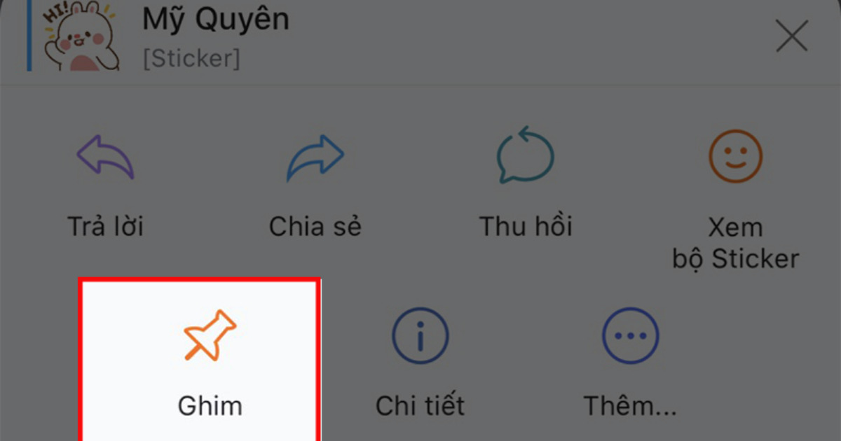 Hướng dẫn ghim tin nhắn zalo