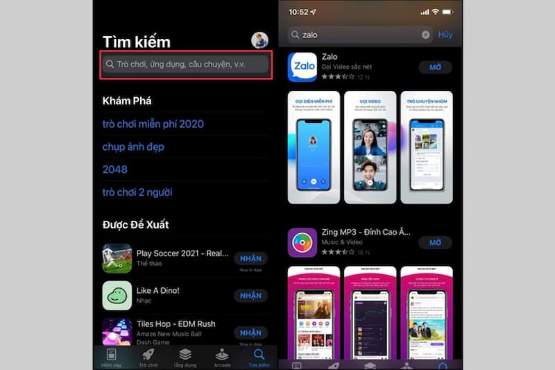 Tải Zalo trên App Store