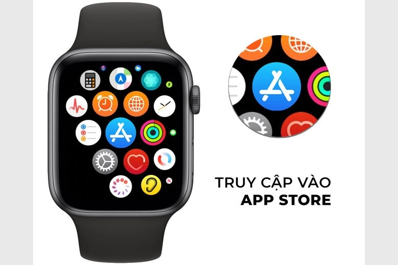 Truy cập vào Appstore trên Apple Watch để tải Zalo về