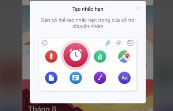 Hướng dẫn mới nhất về tính năng tạo nhắc hẹn trên Zalo